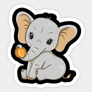 Elephant with big Ears and Ball Sticker